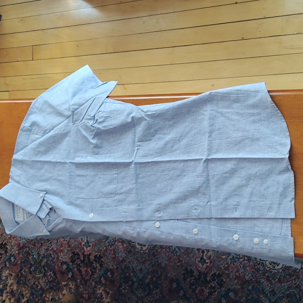 Ledbury blue linen blend short sleeve - Picture 6 of 7